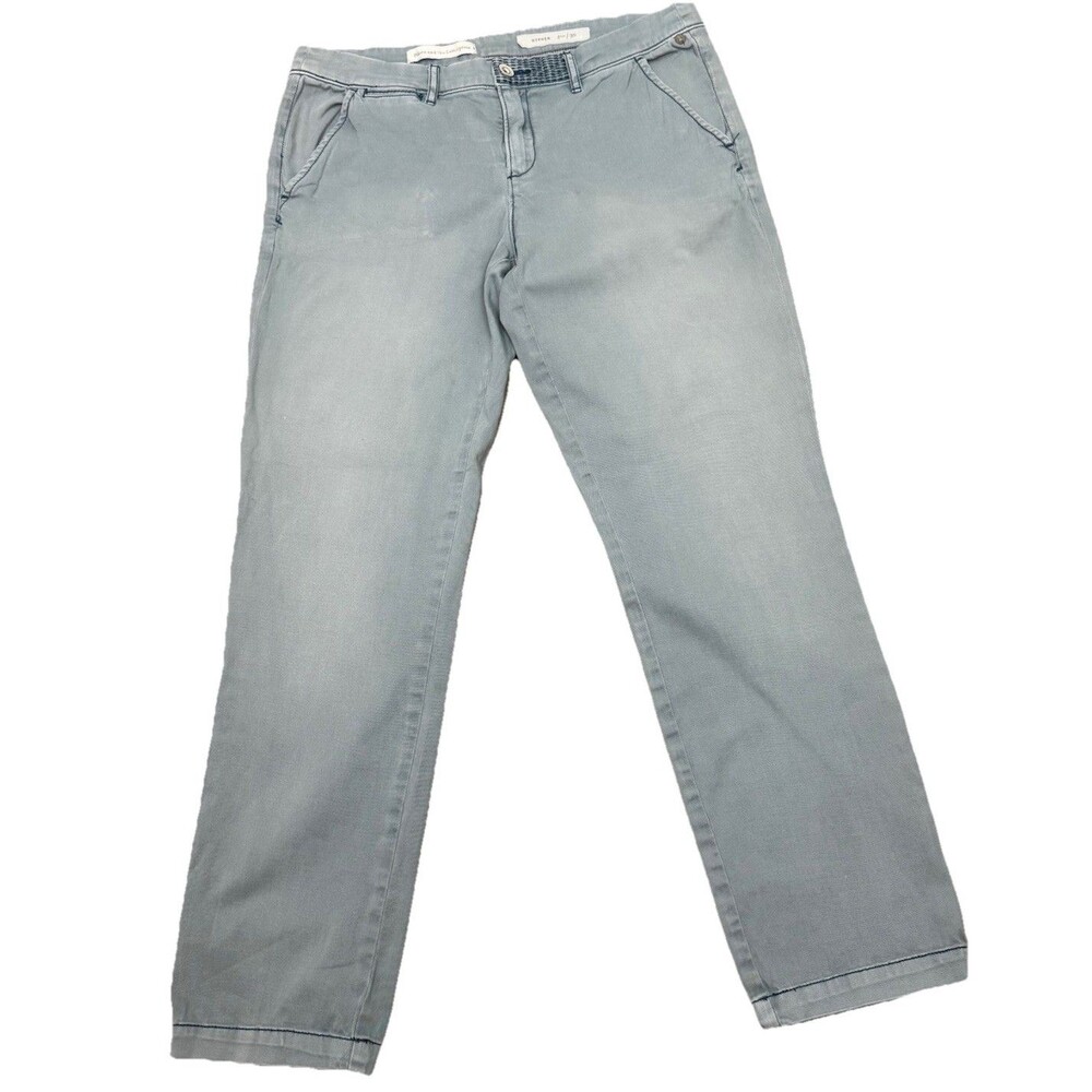 Pilcro Anthropologie Hyphen Jeans 30 Light Wash Straight MidRise Denim Boho Chic